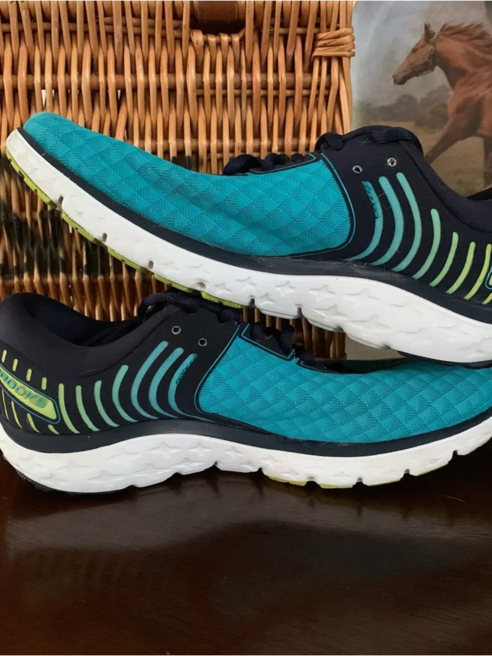 Brooks PureFlow 6 Women's Size 8.5  B (Medium) Road Running Shoes Teal Navy